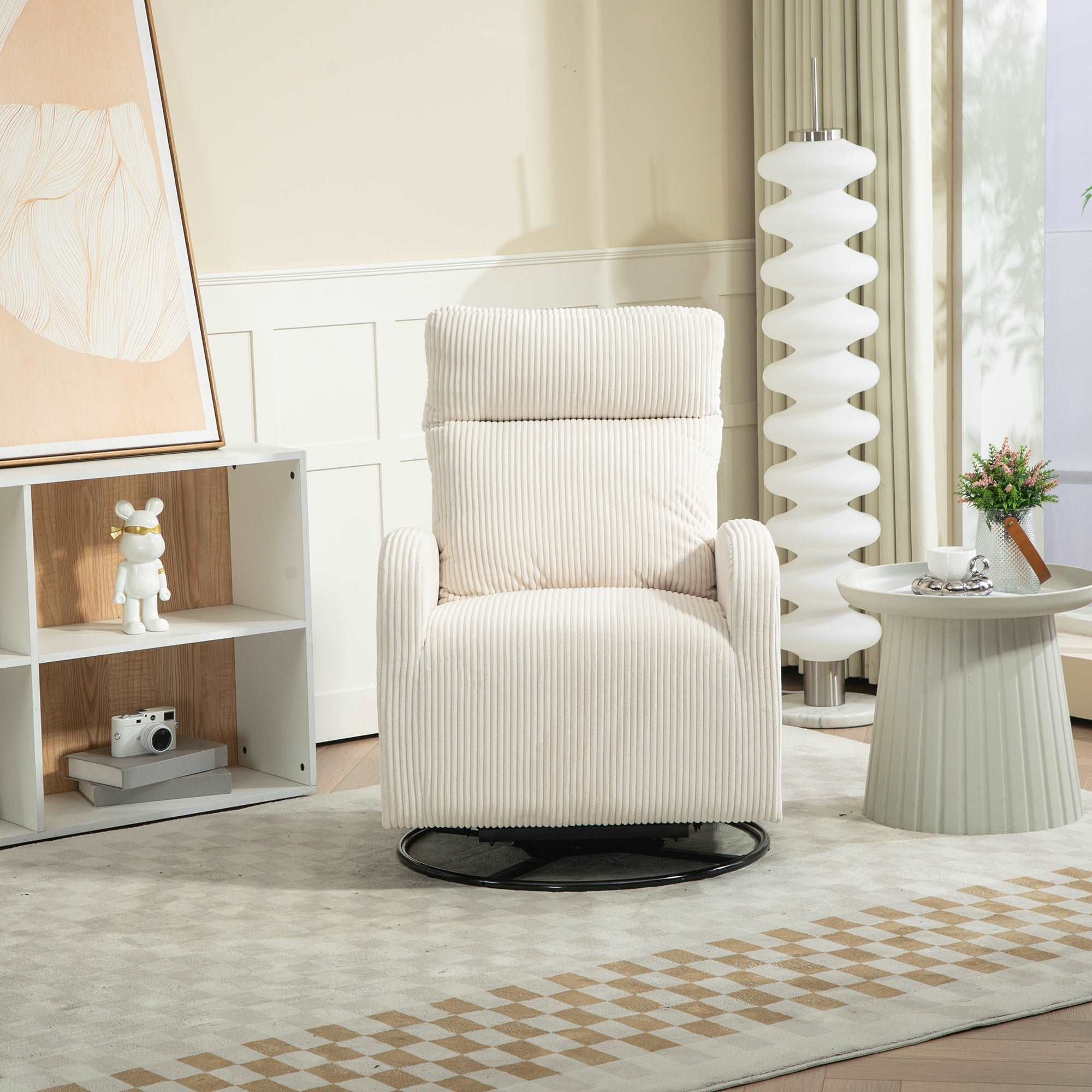 JiaDa Upholstered Swivel Glider&Rocking Chair