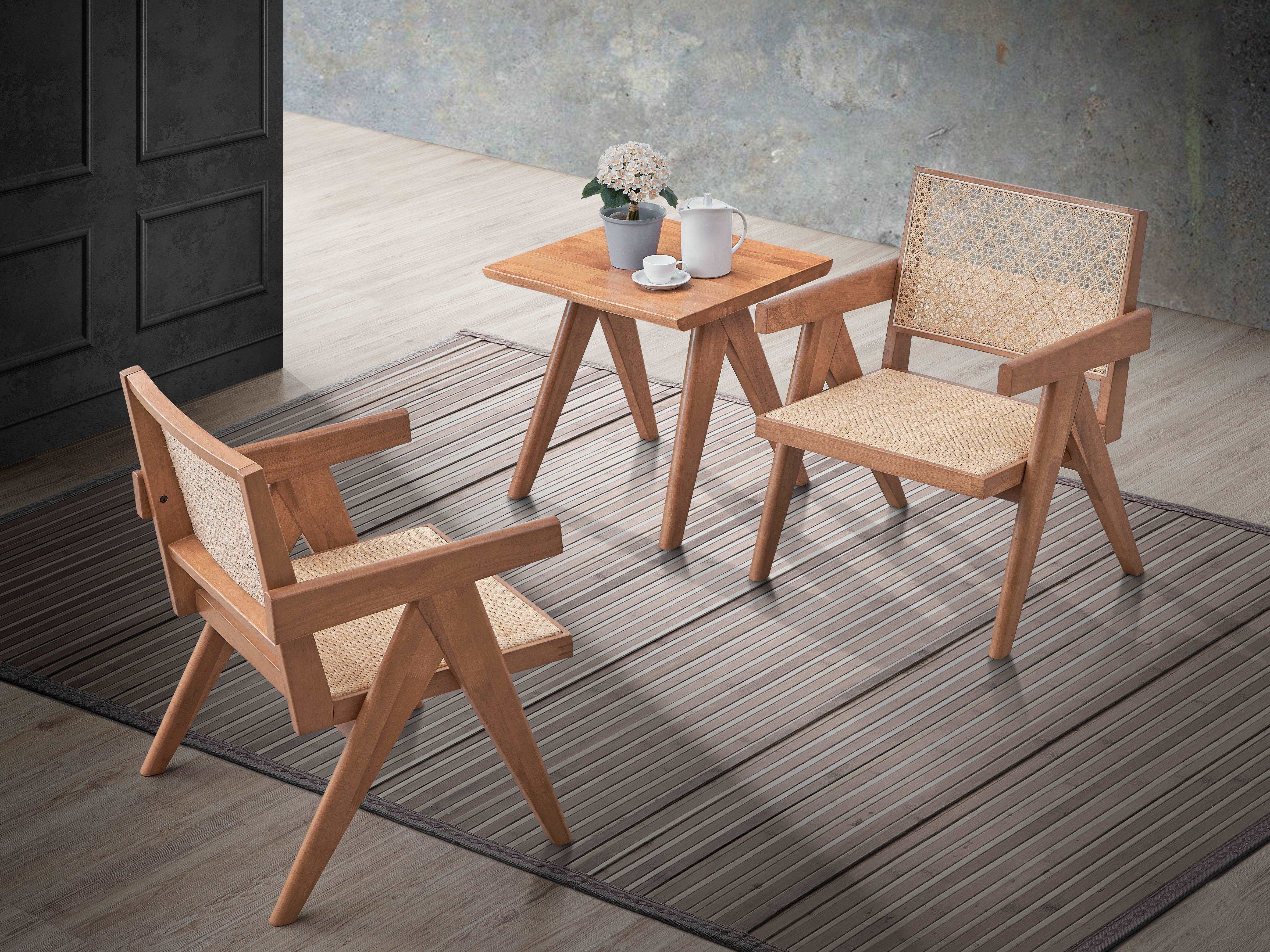 Velentina Arm Chair,Rattan & Natural Finish