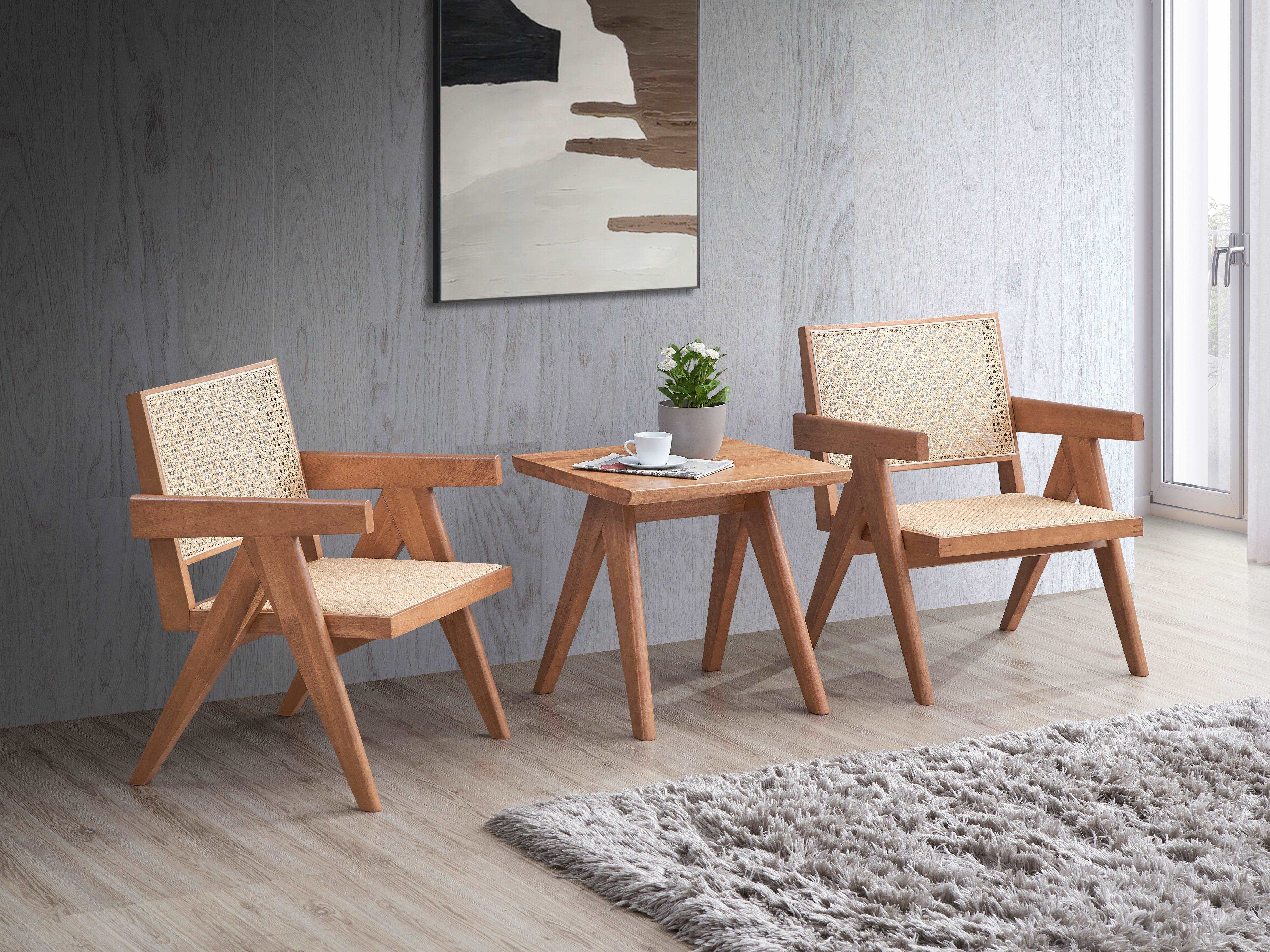 Velentina Arm Chair,Rattan & Natural Finish