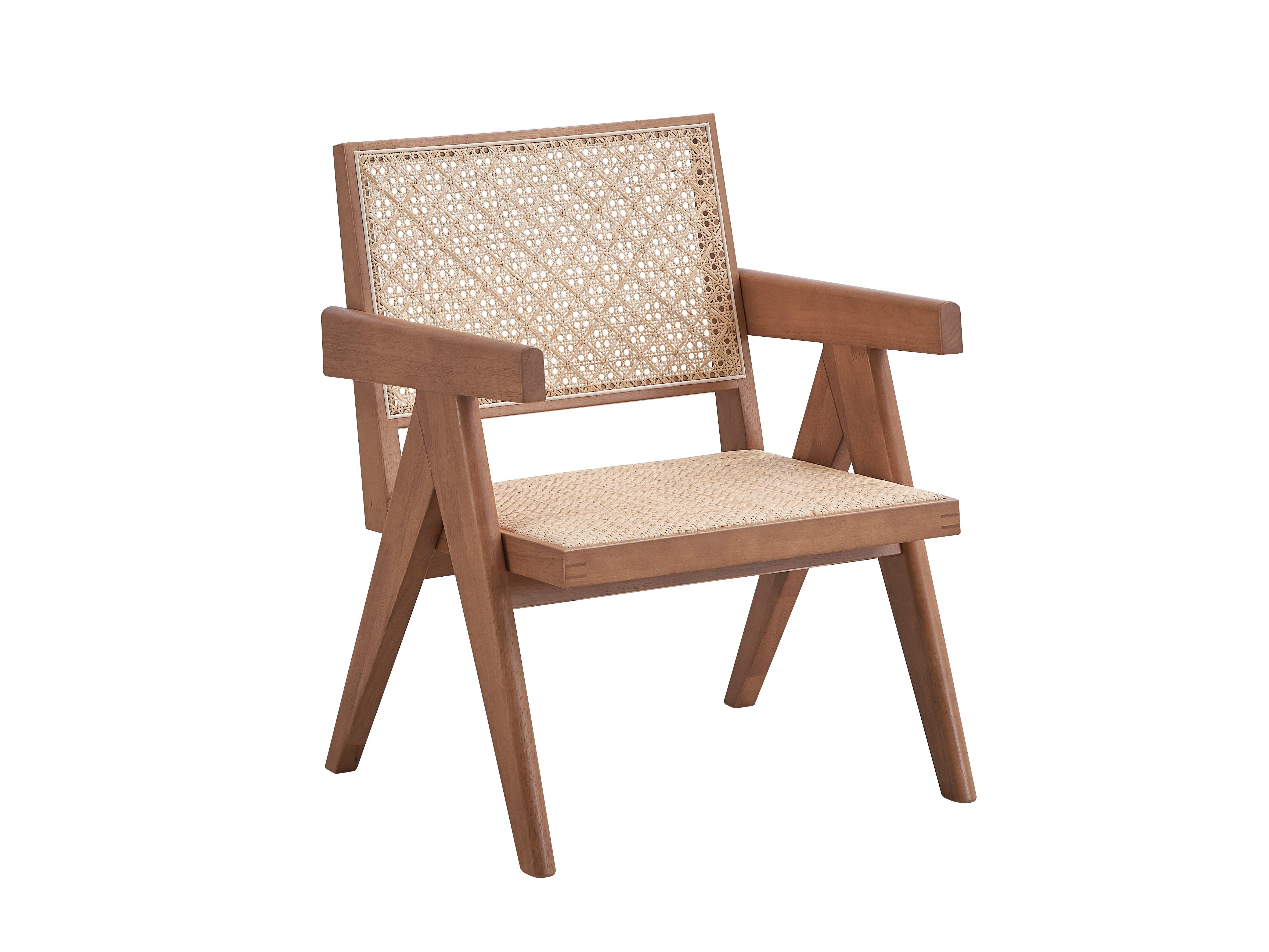 Velentina Arm Chair,Rattan & Natural Finish