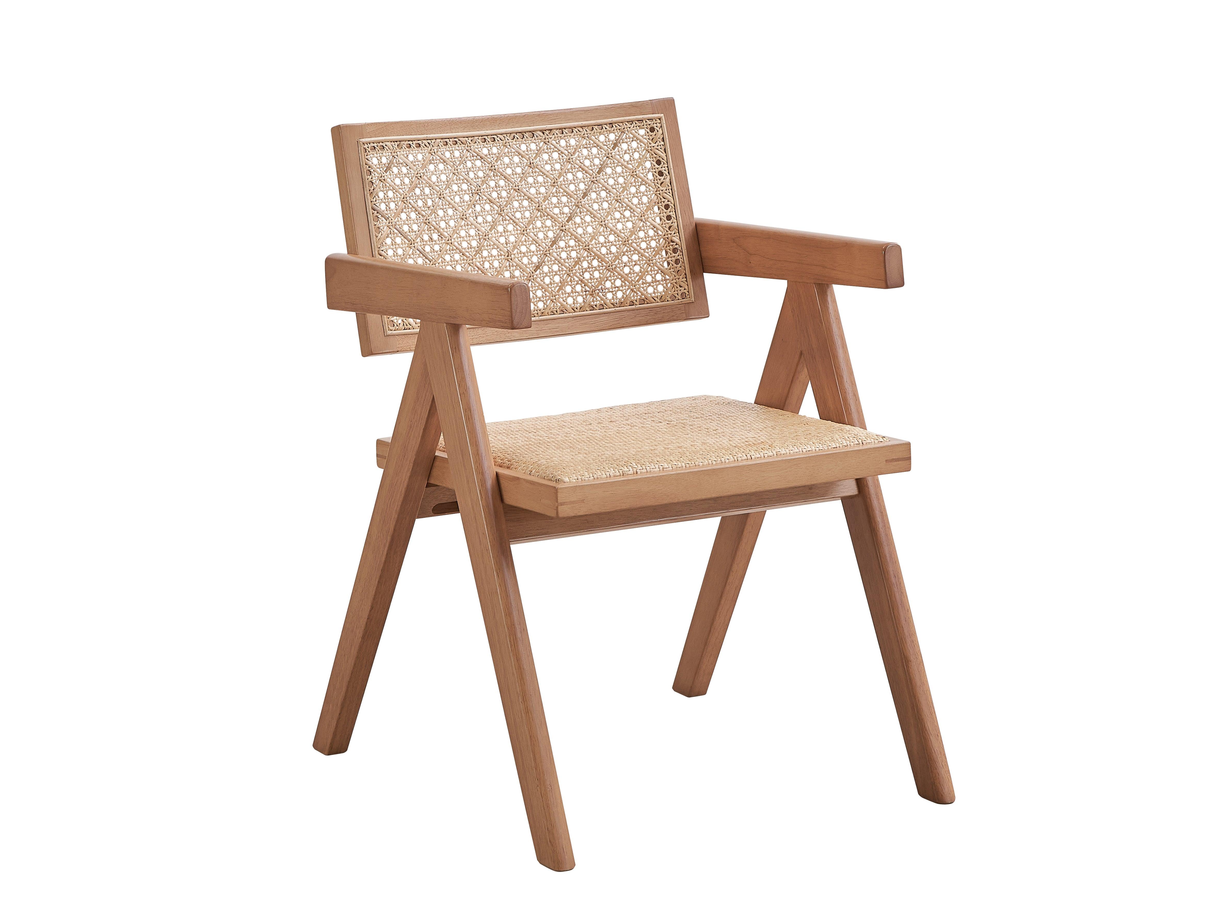 Velentina Arm Chair,Rattan & Natural Finish