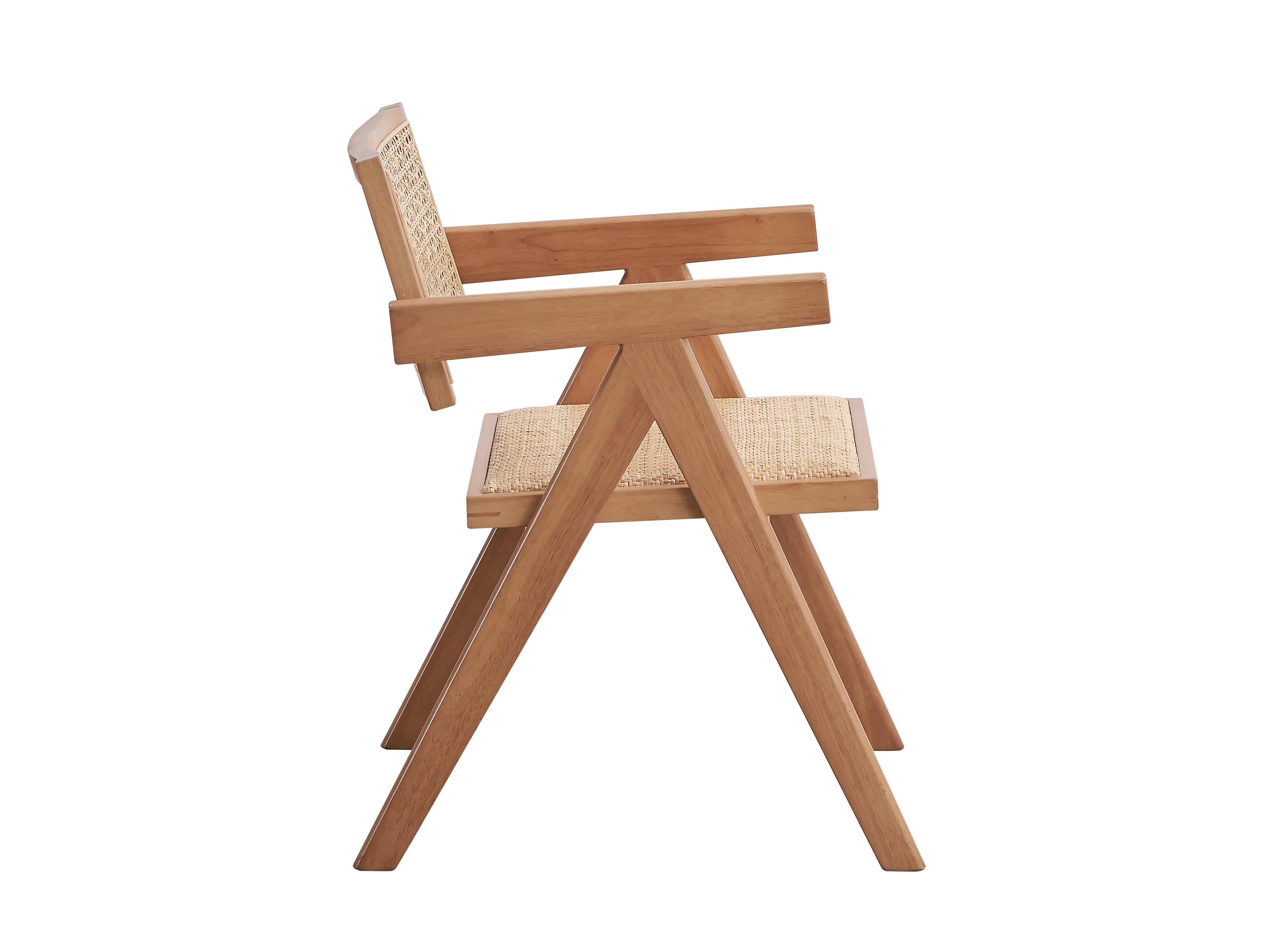 Velentina Arm Chair,Rattan & Natural Finish